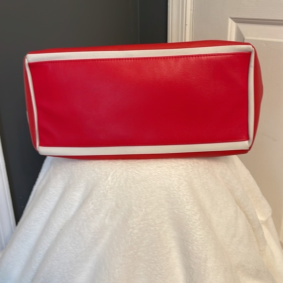 Sigal Red and White Stripe Purse - Stylish Shoulder Bag with Gold Accents NWOT - Picture 12 of 14